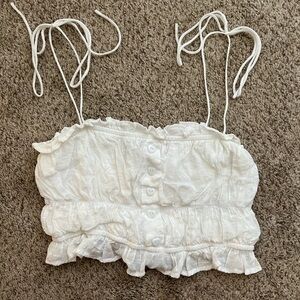 White flow and tie stripes tank top!